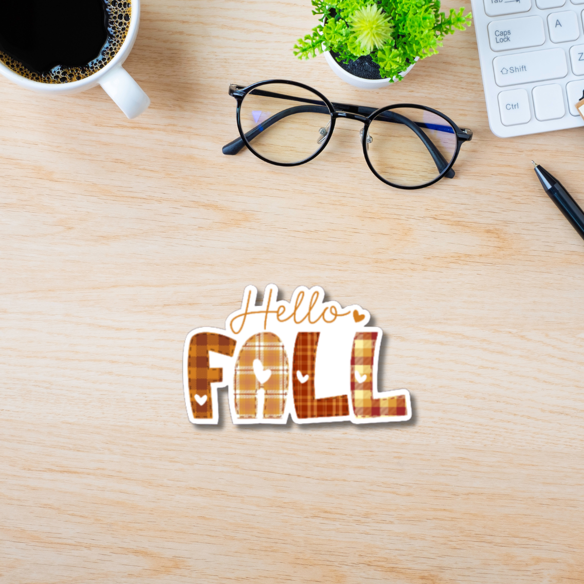 Hello Fall Sticker