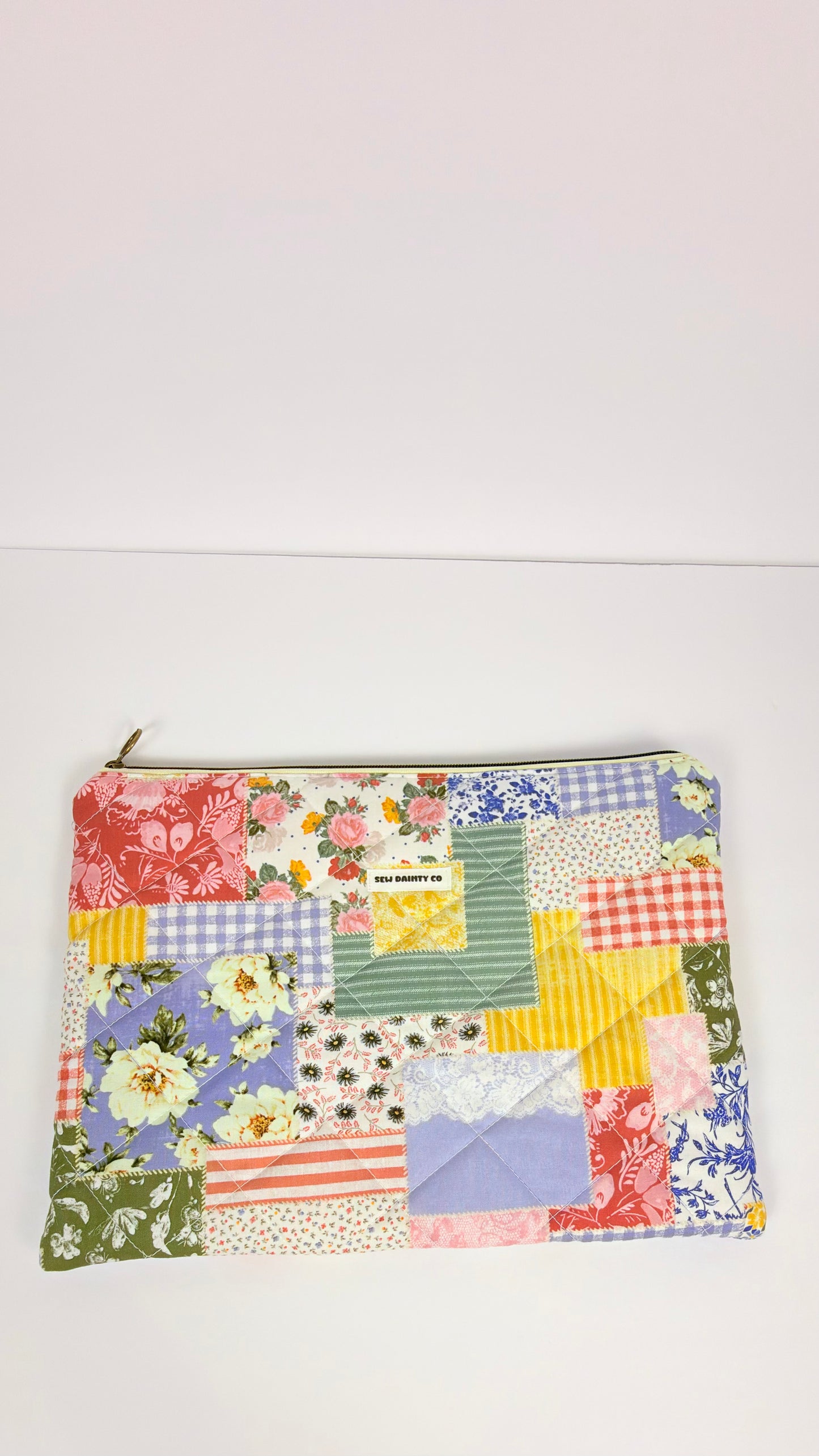Blue Picnic Laptop Case | Quilted Laptop Sleeve
