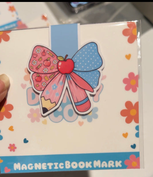 Bow Pencil Magnetic Bookmark