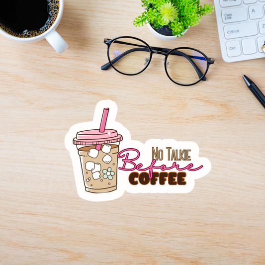 No Talkie Coffee Sticker