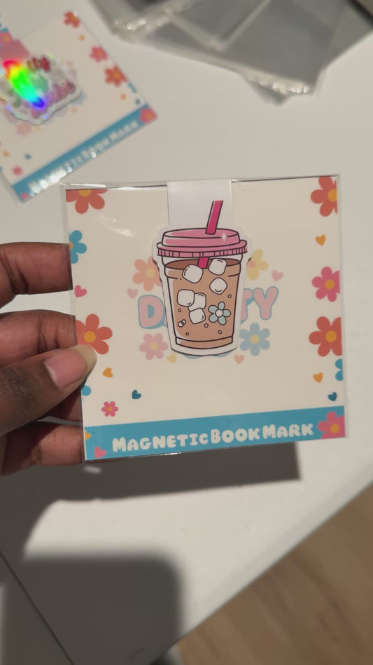 Iced Coffee Magnetic Bookmark